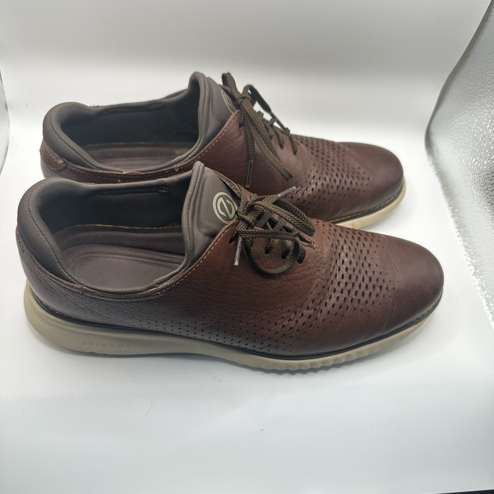 COLE HAAN 2 Zerogrand Laser‎ Wingtip Oxford Men's Size US 9.5 Acorn casual